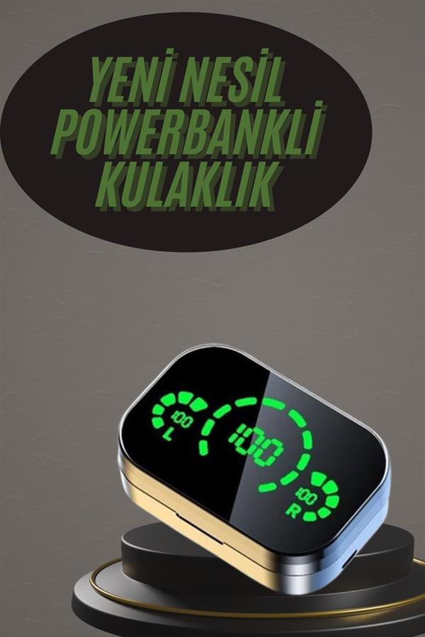 Kablosuz Bluetooth Kulaklık Çift Telefon Destekli Powerbankli Dijital Göstergeli - Lisinya