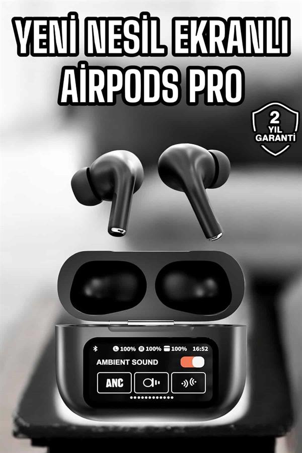 Kablosuz Bluetooth Kulaklık Ekranlı Uzun Şarj Süreli ANC Destekli - Lisinya