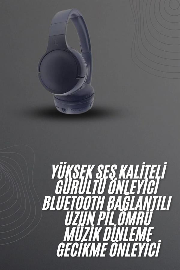 Kablosuz Bluetooth Kulaklık Kulak Üstü Ayarlanabilir Uzun Ömürlü - Lisinya
