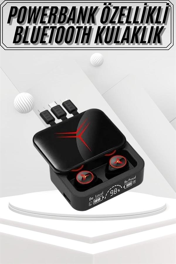 Kablosuz Bluetooth Kulaklık Powerbank Özellikli Göstergeli Hd Mikrofon - Lisinya