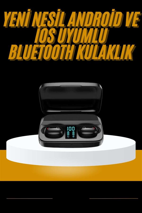 Kablosuz Dijital Göstergeli Çağrı Cevaplayabilen TWS 5.0 Bluetooth Kulaklık - Lisinya