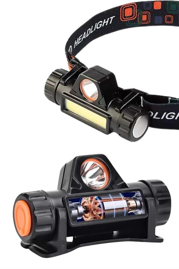 Kafa Lambası Çalışma Işığı Kafa Feneri Şarjlı Mıknatıslı Fenerli - Lisinya