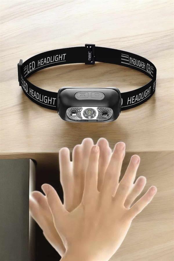 Kafa Lambası Kamp Lambası Led Işık Şarjlı Ayarlanabilir - Lisinya