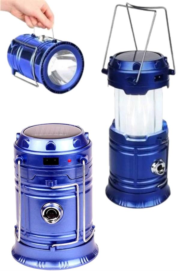 Kamp Feneri Şarj Edilebilir Güneş Enerjili Işıldak USB Şarjlı - Lisinya