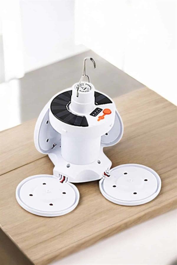 Kamp Lambası Işıldak Beyaz Işık Güneş Enerjili Solar Aydınlatma 5 Kanatlı Katlanabilir - Lisinya