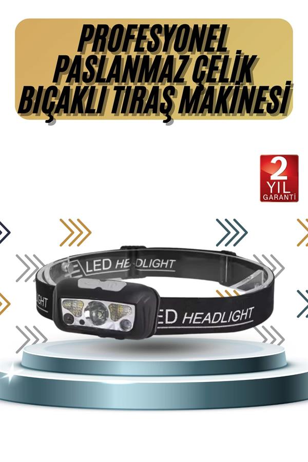 Kamp Lambası Kafa Feneri Kafa Lambası Ayarlanabilir Sensörlü Şarjlı - Lisinya