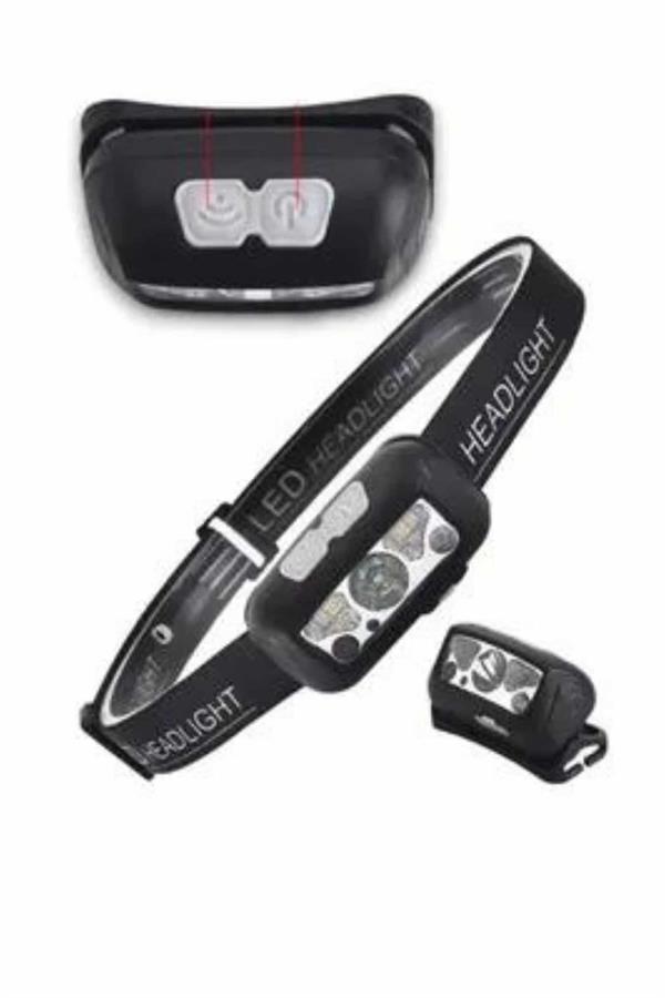 Kamp Lambası Kafa Feneri Kafa Lambası Ayarlanabilir Sensörlü Şarjlı - Lisinya