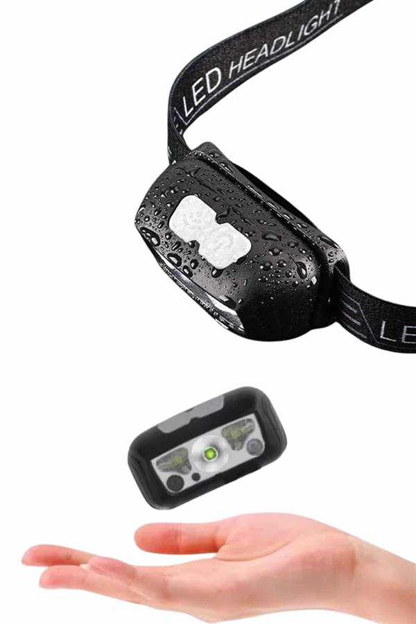 Kamp Lambası Kafa Feneri Kafa Lambası Ayarlanabilir Sensörlü Şarjlı - Lisinya