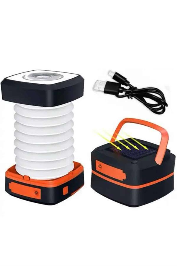 Kamp Lambası Katlanabilir Lamba Solar Şarjlı Led Lamba El Fenerli - Lisinya