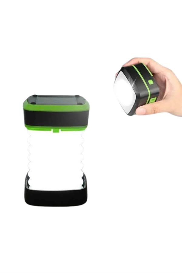 Kamp Lambası Katlanabilir Lamba Solar Şarjlı Led Lamba El Fenerli - Lisinya