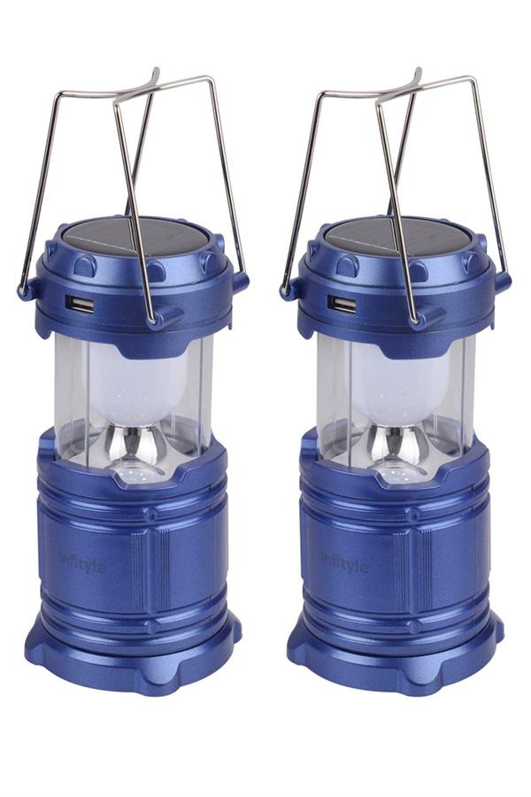 Kamp Lambası Solar Şarjlı Kızaklı Kamp Feneri Led Lamba Işıldak - Lisinya