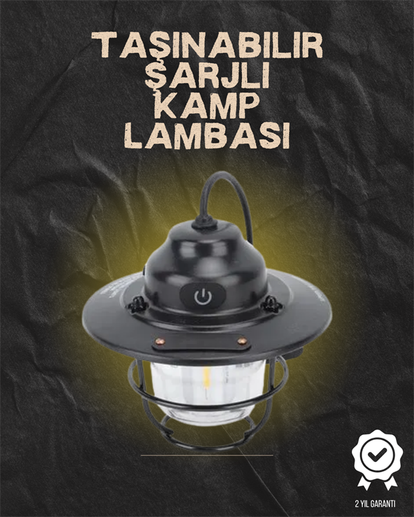 Kamp ve Bahçe İçin Retro LED Fener – Sıcak Işık, Uzun Ömürlü Batarya - Lisinya