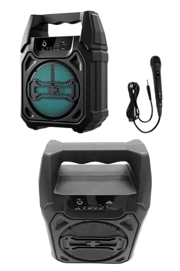 Karaoke Mikrofonlu Fm Radyolu Bluetooth Hoparlör Yüksek Ses Kaliteli - Lisinya