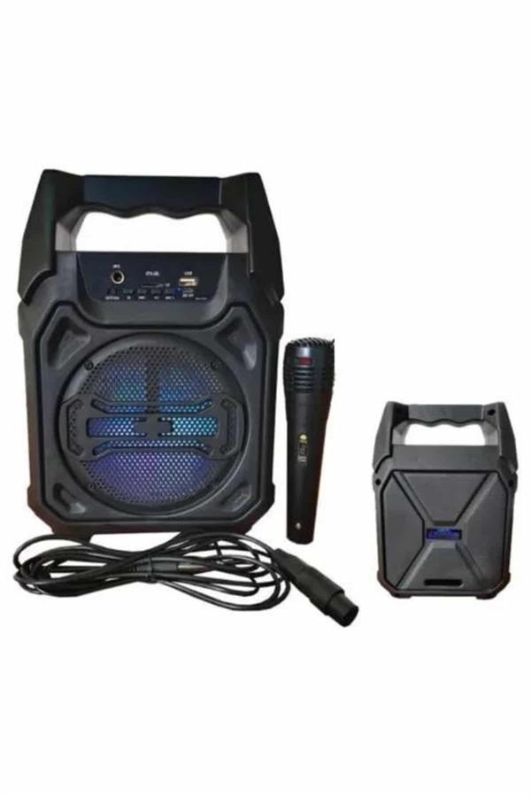 Karaoke Mikrofonlu Fm Radyolu Bluetooth Hoparlör Yüksek Ses Kaliteli - Lisinya