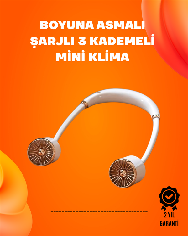 Katlanabilir Asılabilir Fan | USB Şarjlı, 3 Vitesli Sessiz Mini Fan - Lisinya