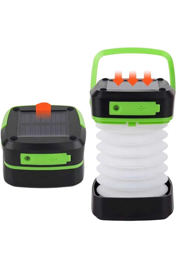 Katlanabilir Kamp Lambası Akordiyon Lamba Şarjlı 3 Kademeli Solar - Lisinya