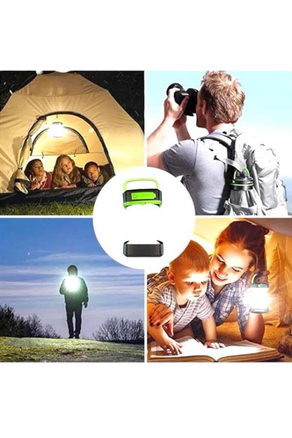 Katlanabilir Kamp Lambası Solar Fener Görünümlü 3 Kademeli Şarjlı - Lisinya