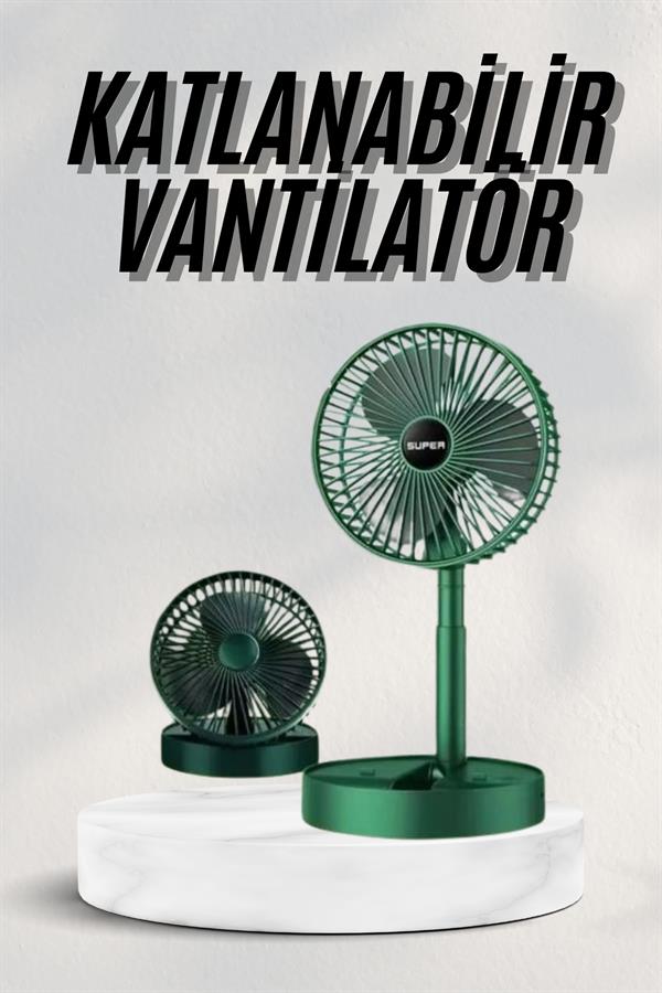 Katlanabilir Teleskopik Şarjlı Fan Masaüstü Soğutucu Vantilatör - Lisinya Katlanabilir Teleskopik Şarjlı Fan Masaüstü Soğutucu Vantilatör - Lisinya