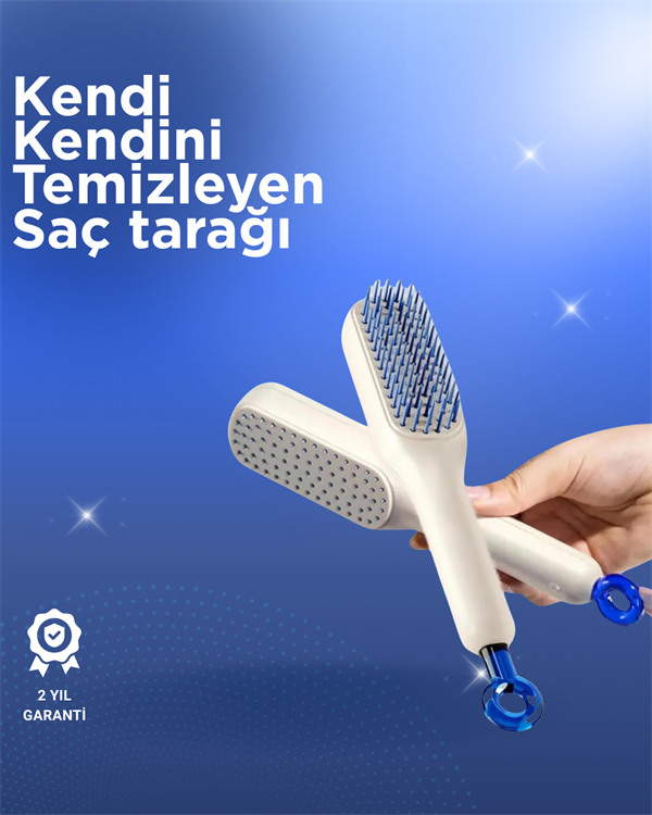 Kendini Temizleyen Tarak-Tüm Saç Tiplerine Uygun Kullanım - Lisinya
