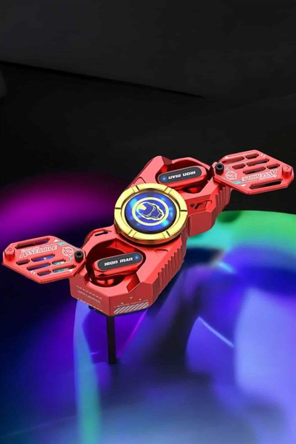 Kırmızı Kablosuz Bluetooth Kulaklık Stres Çarklı Oyuncu Kulaklığı - Lisinya