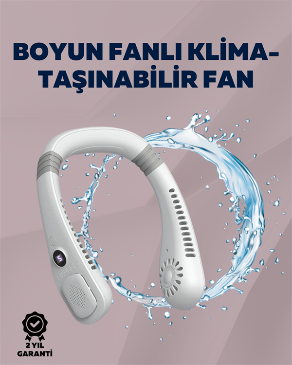 Kişisel Klima Fanı | 360° Dairesel Hava Akışı, Bladeless Tasarım, 5 Rüzgar Hızı, Taşınabilir ve Sessiz - Lisinya