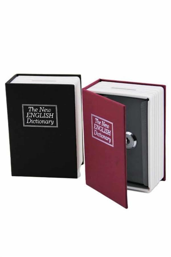 Kitap Görünümlü Gizli Kasa Büyük Boy Anahtarlı Kilitli Para Kasası - Lisinya