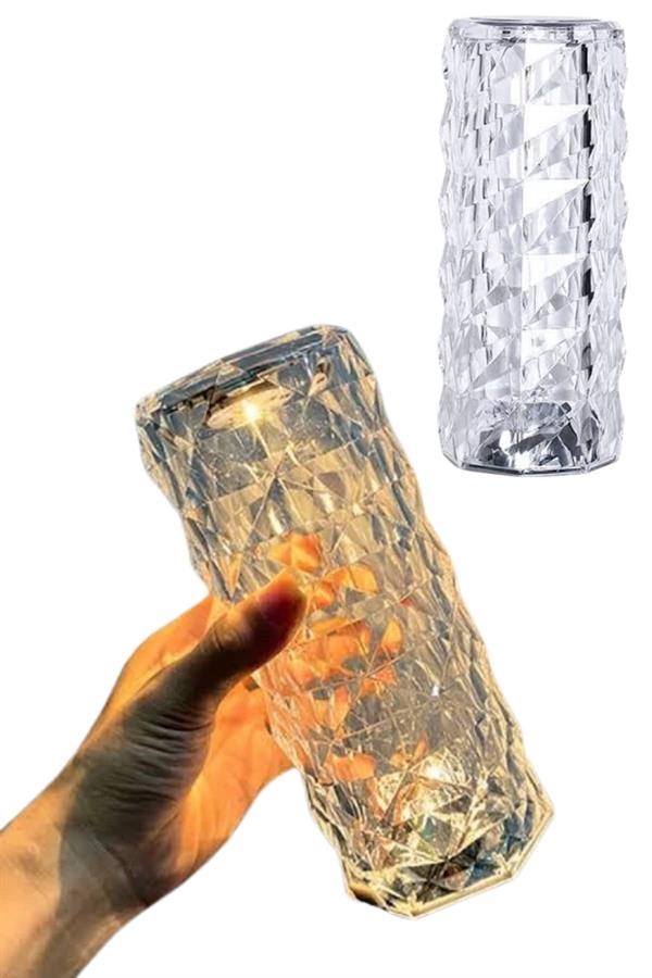 Kristal Lamba Masa Lambası Şarjlı Masa Lambası Dokunmatik Sensör Usb Şarjlı - Lisinya