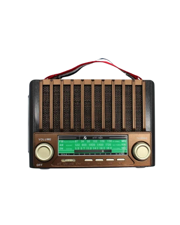 KTF-1428 Güneş Paneli Şarjlı Nostaljik Bluetooth Hoparlör – FM/AM/SW Radyo, USB/SD Desteği, Taşınabilir Tasarım - Lisinya