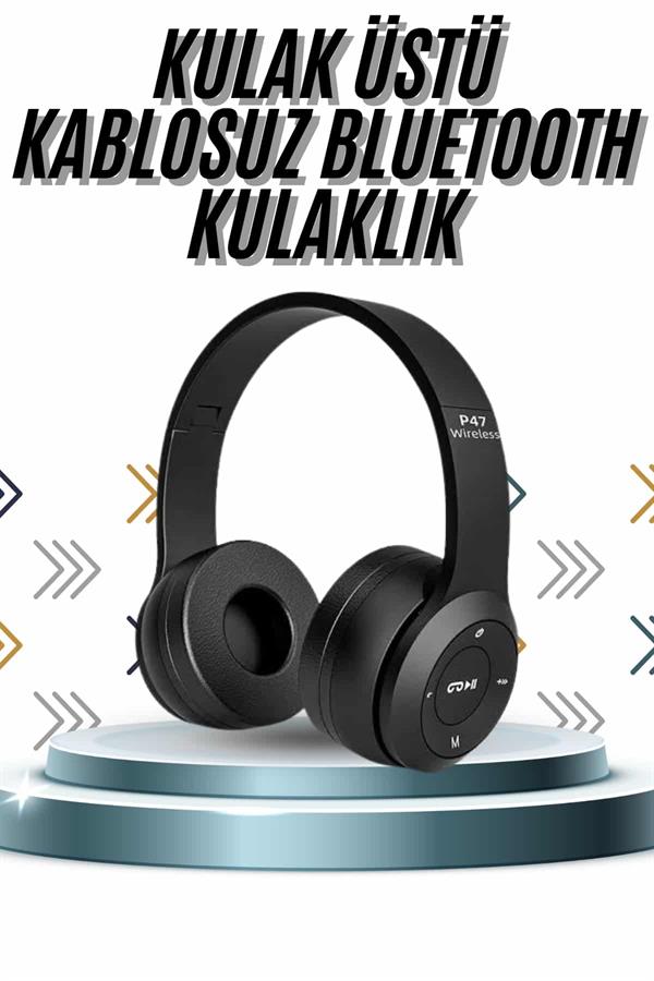 Kulak Üstü Bluetooth Kulaklık Yüksek Ses Kaliteli Ayarlanabilir - Lisinya