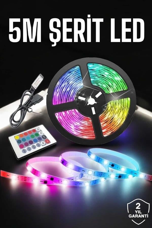 Led Işık 5 Metre Şerit Led RGB Işıklı - Lisinya Led Işık 5 Metre Şerit Led RGB Işıklı - Lisinya