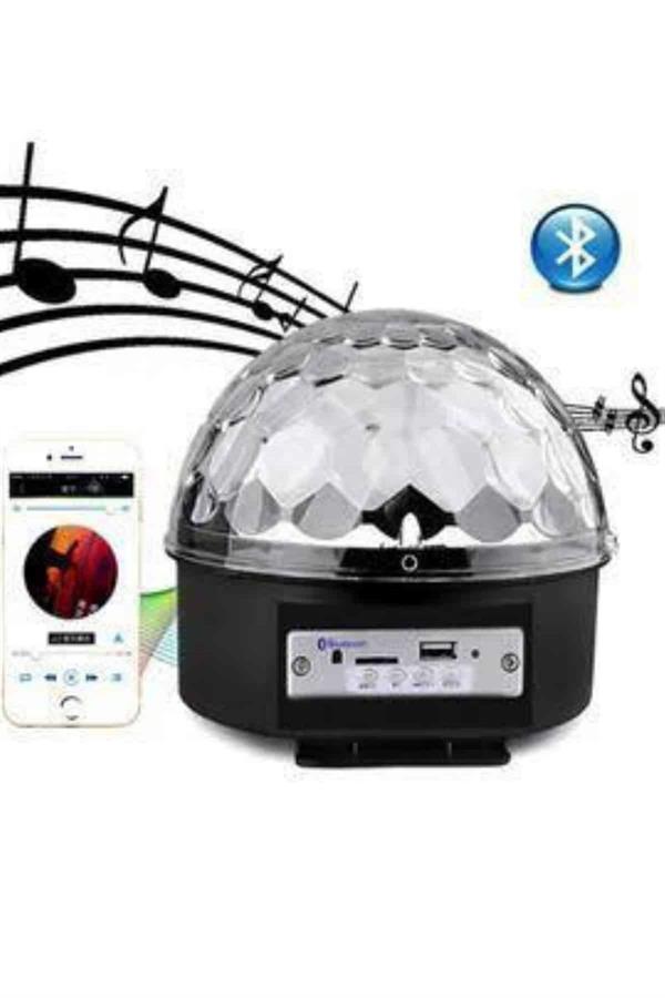 Led Işık Disko Topu Bluetooth Hoparlörlü USB Müzik Çalar Kumandalı - Lisinya