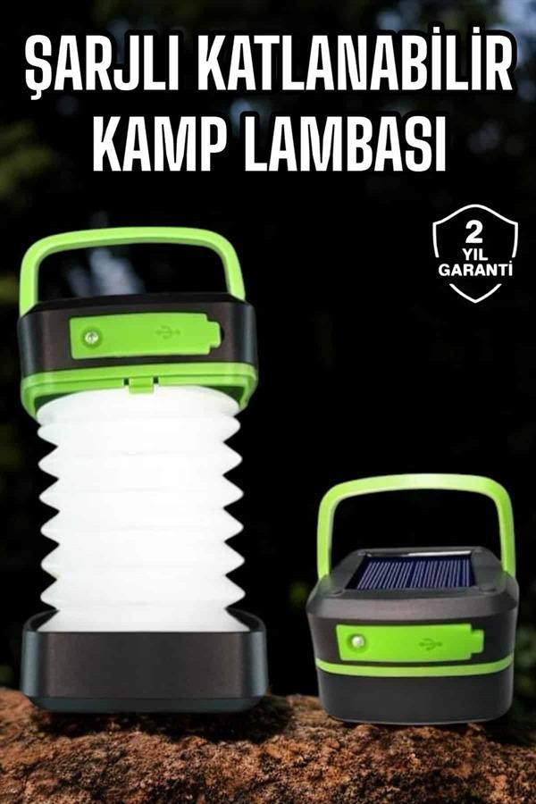 Led Lamba Kamp Lambası Hafif Taşınabilir Şarj Süreli Akordeon El Fenerli - Lisinya