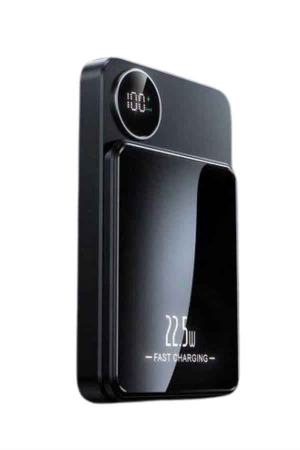 Magsafe Powerbank 10.000 mAh 22.5 Watt Hızlı Şarj Göstergeli Kablosuz Taşınabilir Şarj - Lisinya