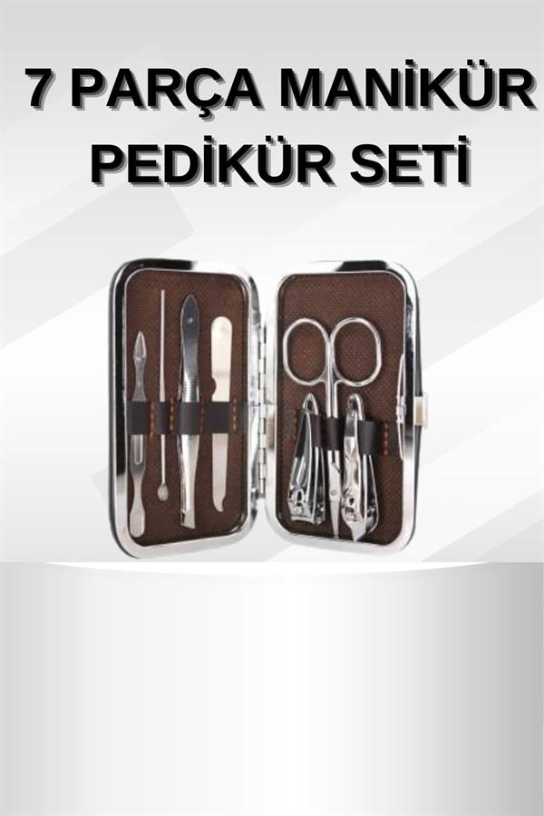 Manikür Pedikür Seti 7 Parça Tırnak Makası Kaş Makası Cımbız Çantalı - Lisinya Manikür Pedikür Seti 7 Parça Tırnak Makası Kaş Makası Cımbız Çantalı - Lisinya