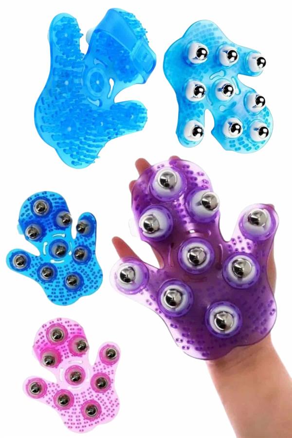 Masaj Aleti El Şeklinde Omuz Bacak Bilyeli Masaj Eldiveni El Şekilli - Lisinya