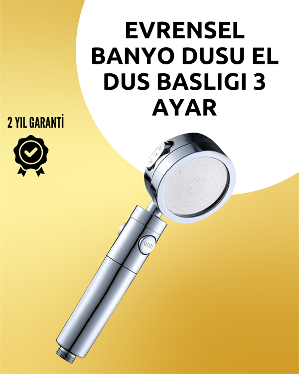 Masaj ve Yağmur Modlu Çok İşlevli Paslanmaz Çelik Duş Başlığı - Lisinya