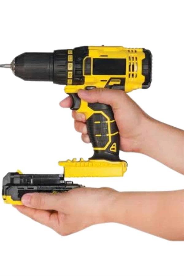 Matkap Seti 24 Parça Çift Bataryalı Darbeli Led Işıklı Vidalama - Lisinya