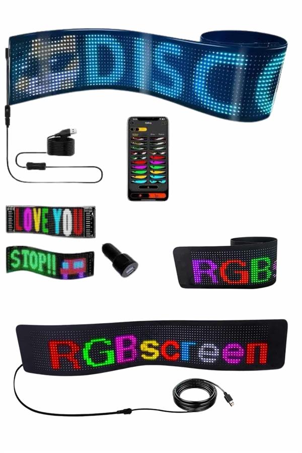 Matrix Led Cama Yapışan Telefon Kontrollü Panel Dijital Ekran Kumandalı - Lisinya