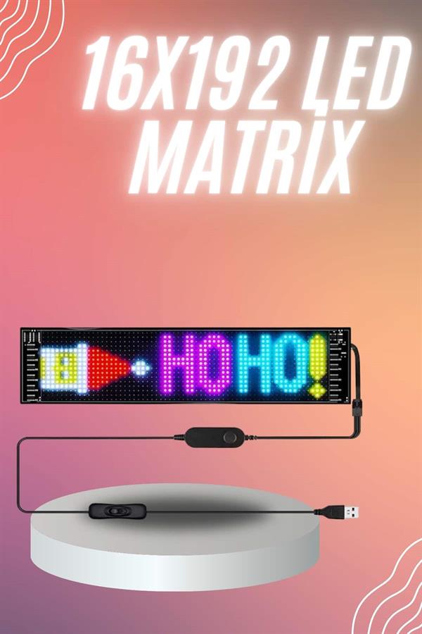 Matrix Led Cama Yapışan Telefon Kontrollü Panel Dijital Ekran Kumandalı - Lisinya