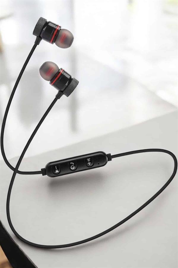 Mikrofonlu Kablosuz Sport Kulak İçi Mıknatıslı Kulaklık - Lisinya