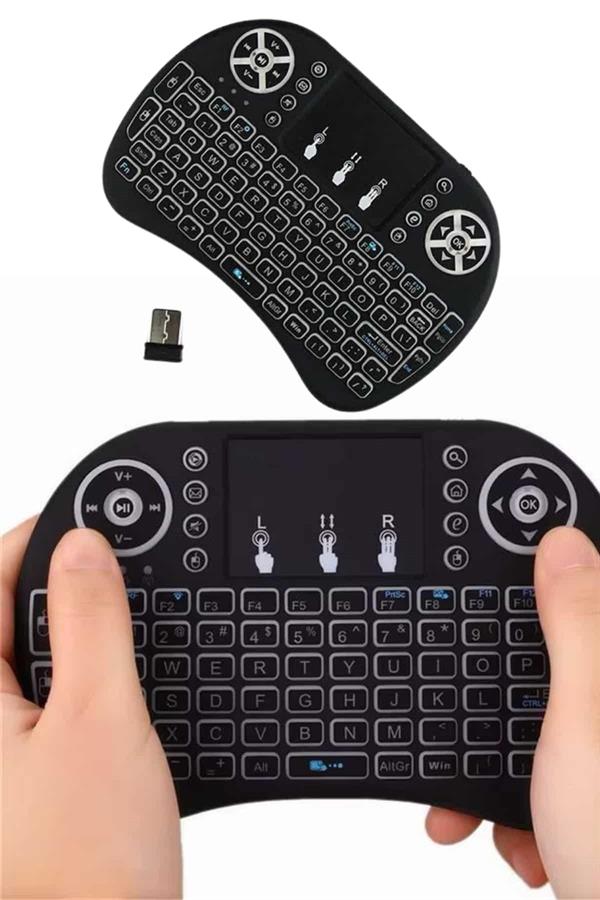 Mini Klavye Gaming Pc Playstation Ledli Mouse Rgb Mouse Bluetooth Usb - Lisinya