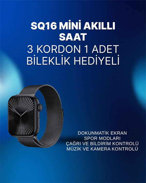 Mini Series 10 Akıllı Saat | 3 Kordon + Bileklik Hediyeli, Tüm Telefonlarla Uyumlu - Lisinya