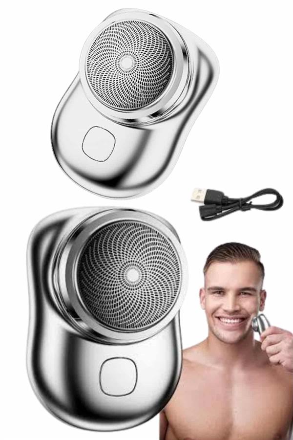 Mini Sıfır Sakal Yanak Tıraş Makinesi USB Şarjlı Sıfır Sakal Taşınabilir Korumalı - Lisinya