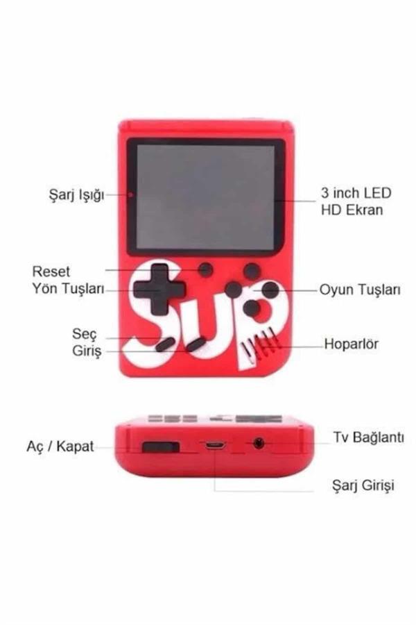 Nostalji Oyunlu Mini Atari Gamebox 400 Oyunlu El Atarisi - Lisinya