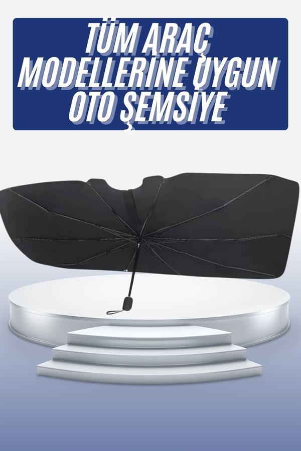 Oto Ön Cam Güneşliği Otomatik Katlanabilir Gölgelik Oto Cam Şemsiye - Lisinya