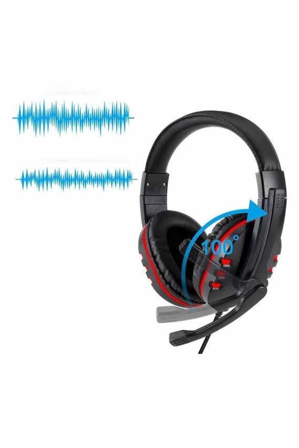 Oyuncu Kulaklığı Kulak Üstü Kablolu Gaming Kulaklık Mikrofonlu ANC Özelliği - Lisinya