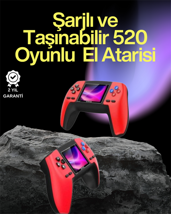 P5 Retro GamePad – 520 Klasik Oyunlu Tak-Çalıştır Mini Konsol - Lisinya