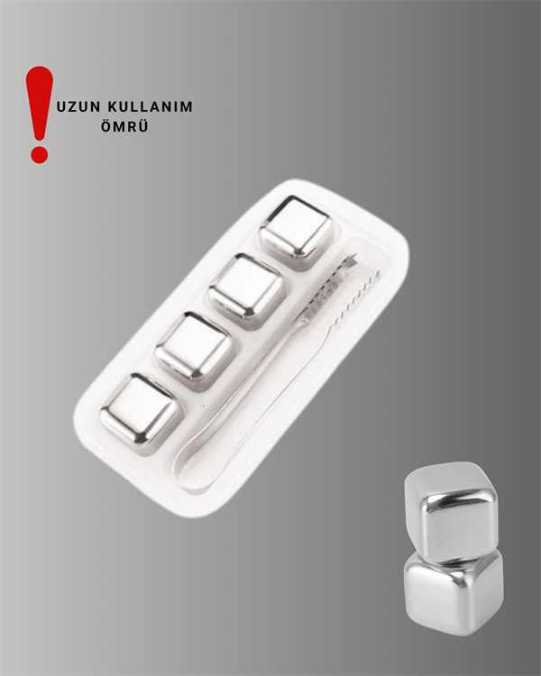 Çevre Dostu Metal Buz Küpü ve Kullanışlı Klips Seti - Lisinya Çevre Dostu Metal Buz Küpü ve Kullanışlı Klips Seti - Lisinya