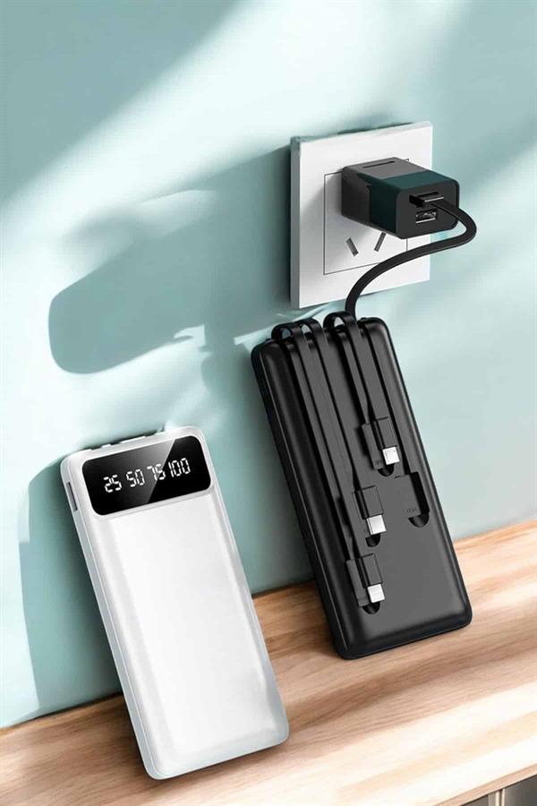 Powerbank 20.000 Mah Dijital Göstergeli LCD Ekran Uzun Pil Ömrü - Lisinya