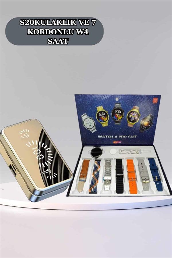 Powerbank Aynalı Bluetooth Kulaklık Ve Akıllı Saat Seti ANC Özelliği Dokunamatik - Lisinya